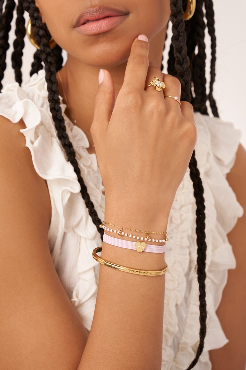 Losse hartjes bedel "Mama"