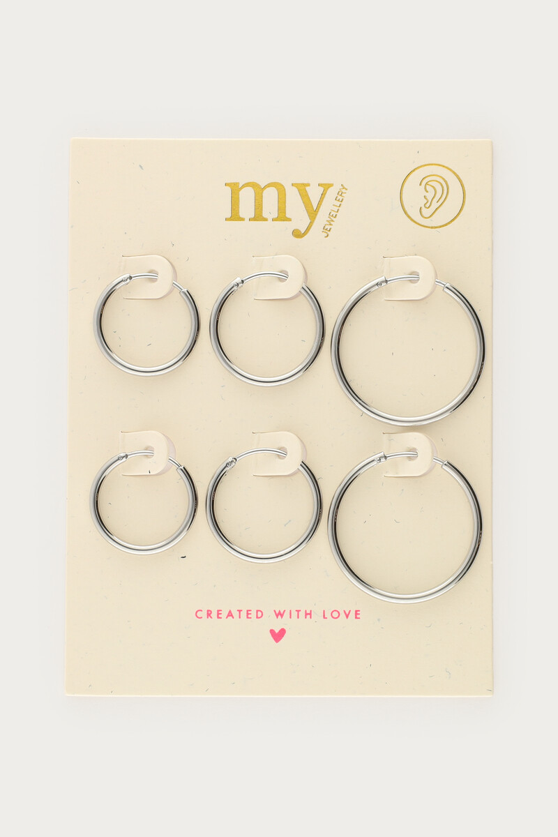 Set of three basic hoop earrings | My Jewellery