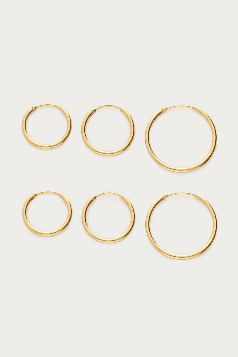 Set of three basic hoop earrings | My Jewellery