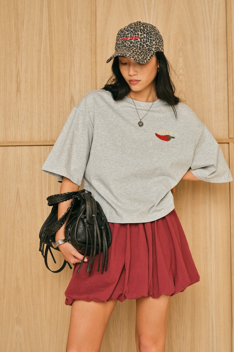 Dark red balloon skirt | My Jewellery