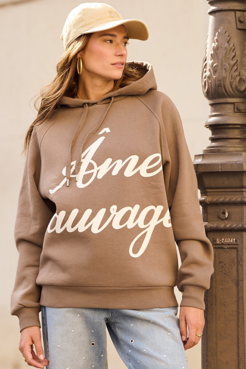 Brown hoodie "Ame sauvage" | My Jewellery
