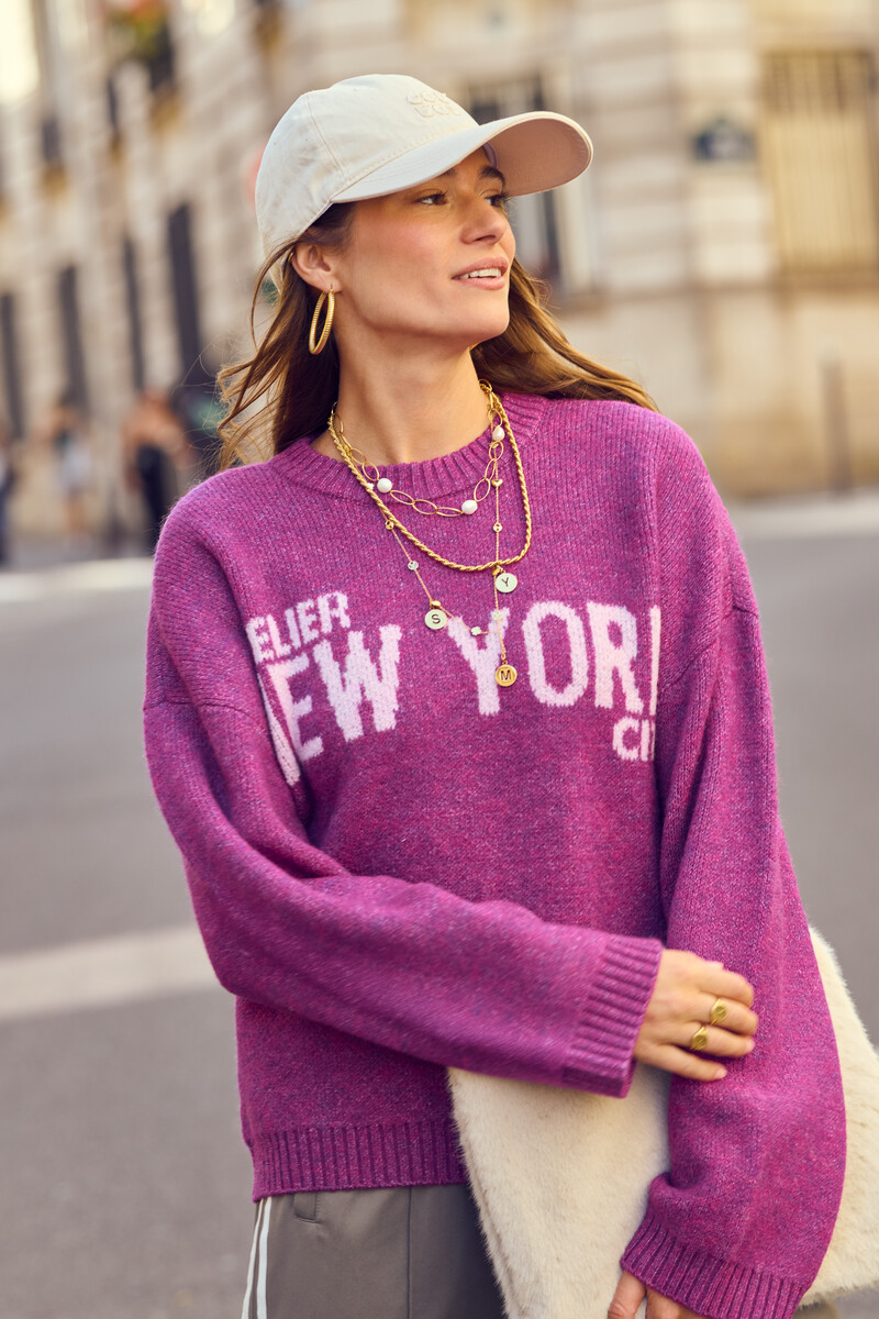 Purple sweater "Atelier NYC" | My Jewellery