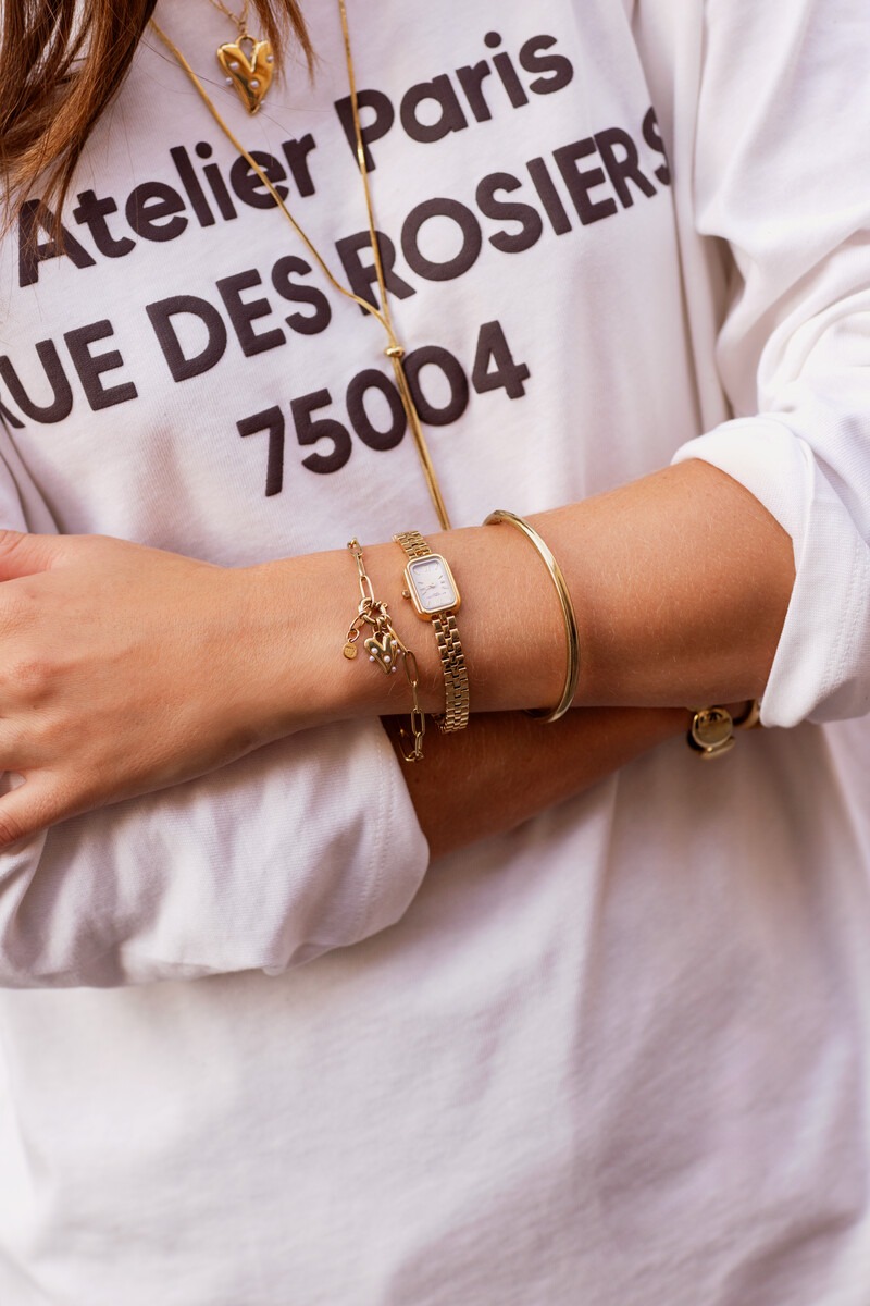 Square watch with mini chain links | My Jewellery