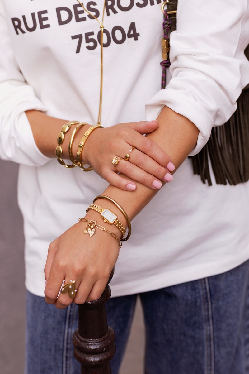 Bracelet with large heart and faux pearls | My Jewellery