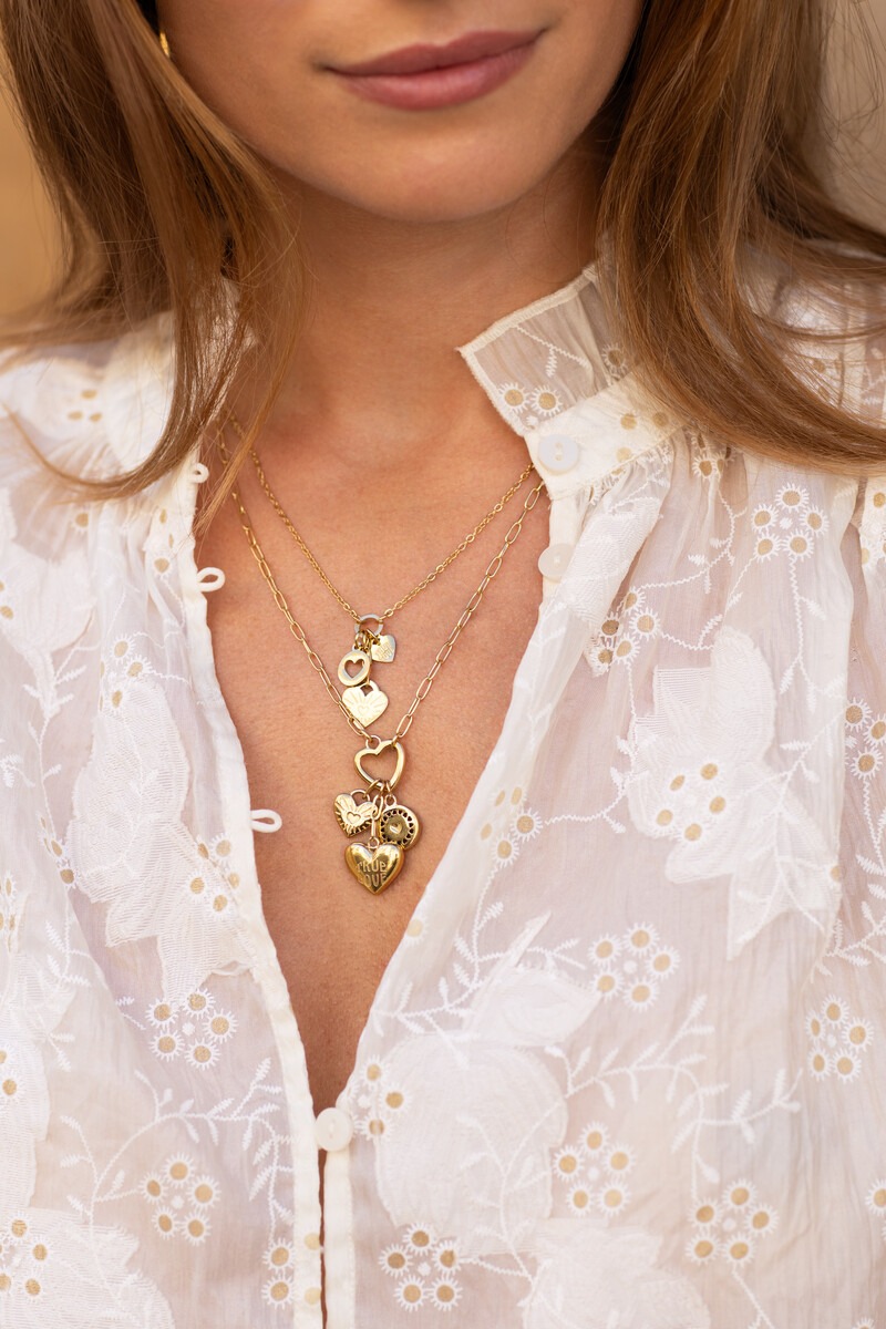 Candy chain necklace with open heart charms | My Jewellery
