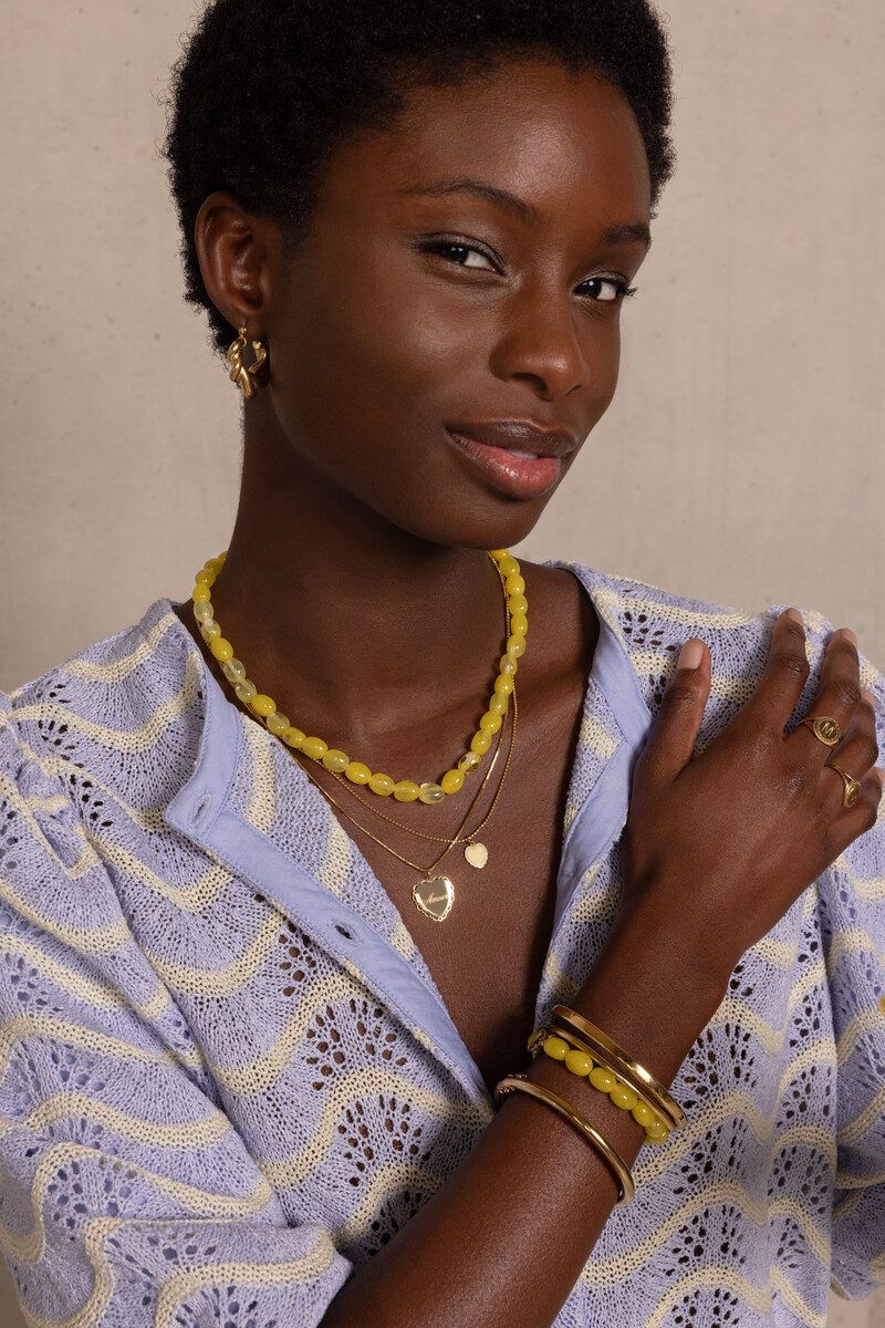 Yellow minimalist beaded bracelet | My Jewellery
