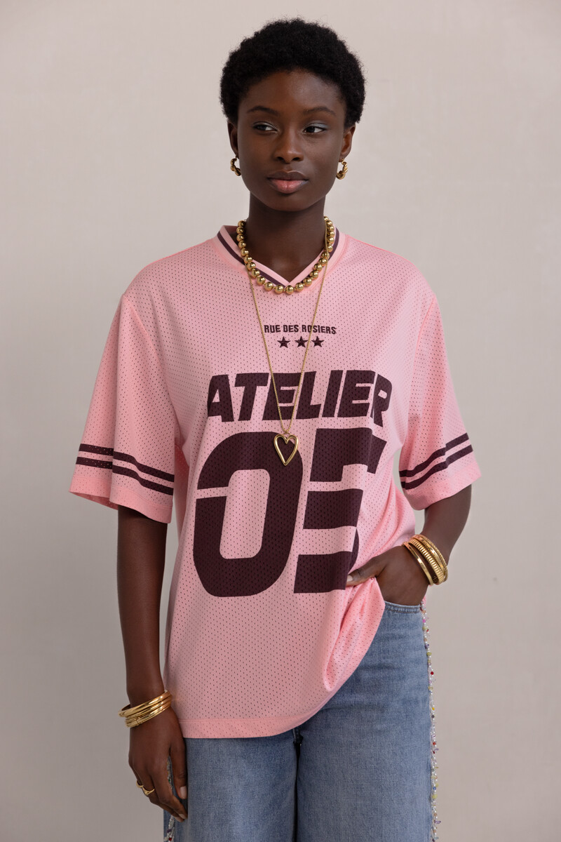 Pink sporty mesh T-shirt | My Jewellery