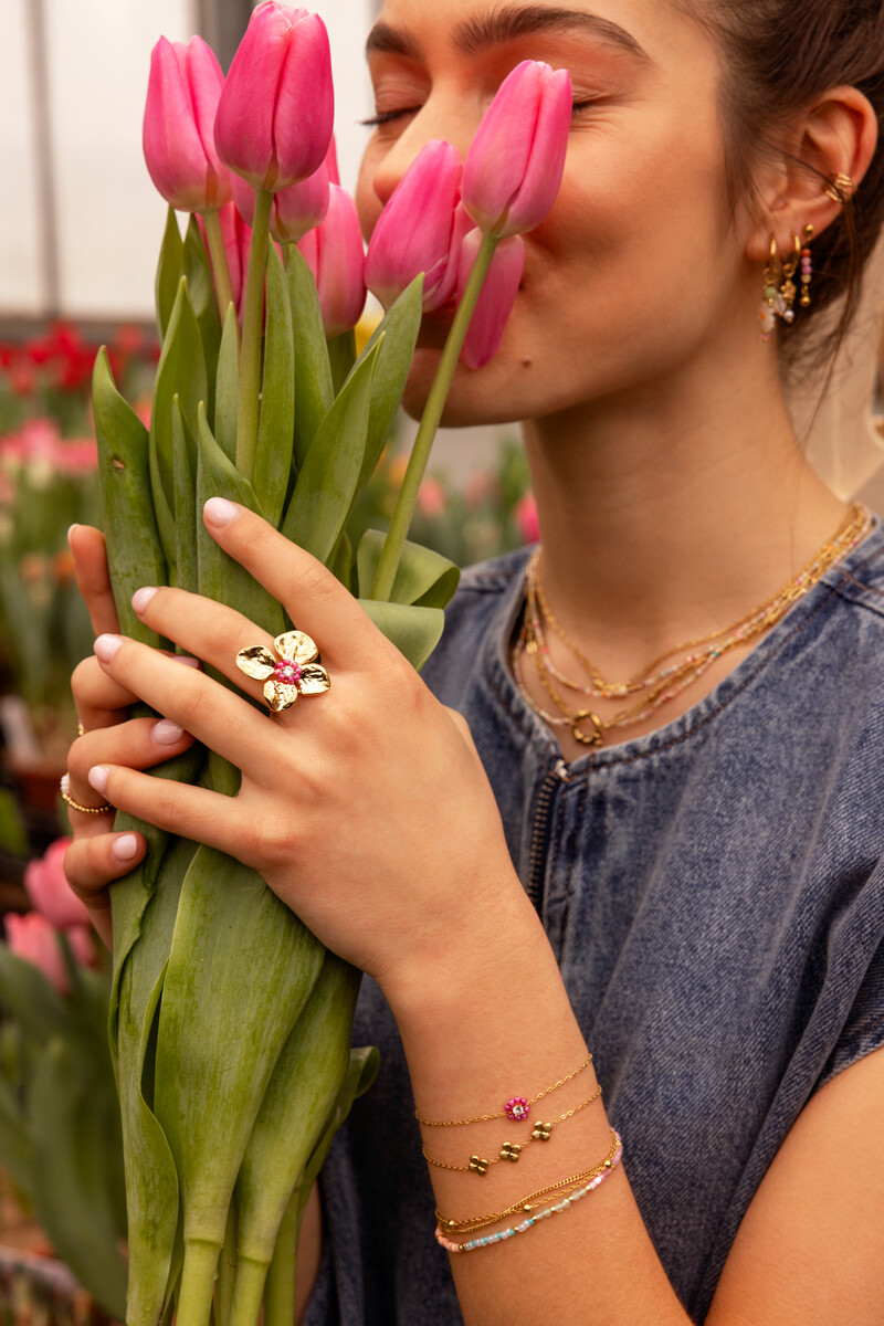 Botanical bracelet with three clover flowers | My Jewellery