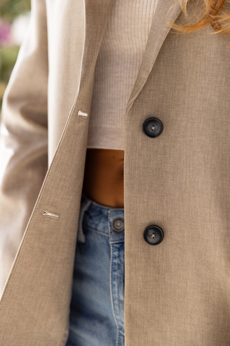 Green blazer with slit | My Jewellery