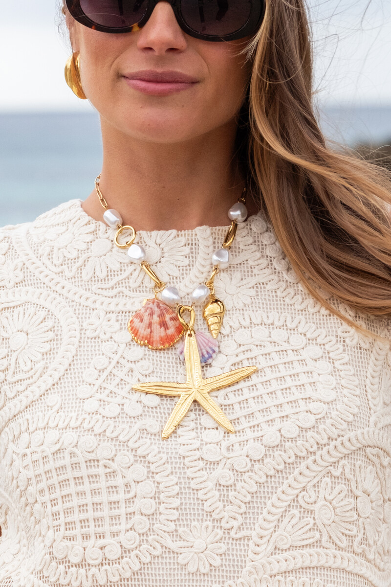 Mer necklace with shells & statement sea star | My Jewellery