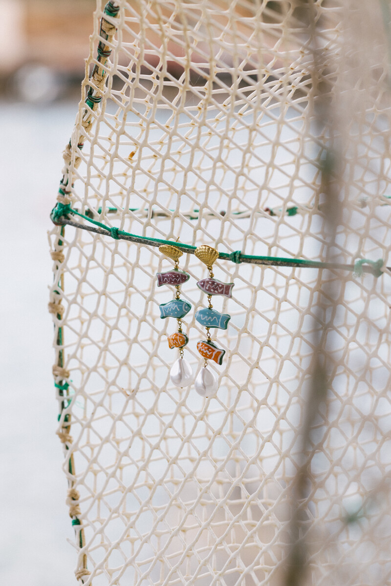 Mer drop earrings fish | My Jewellery