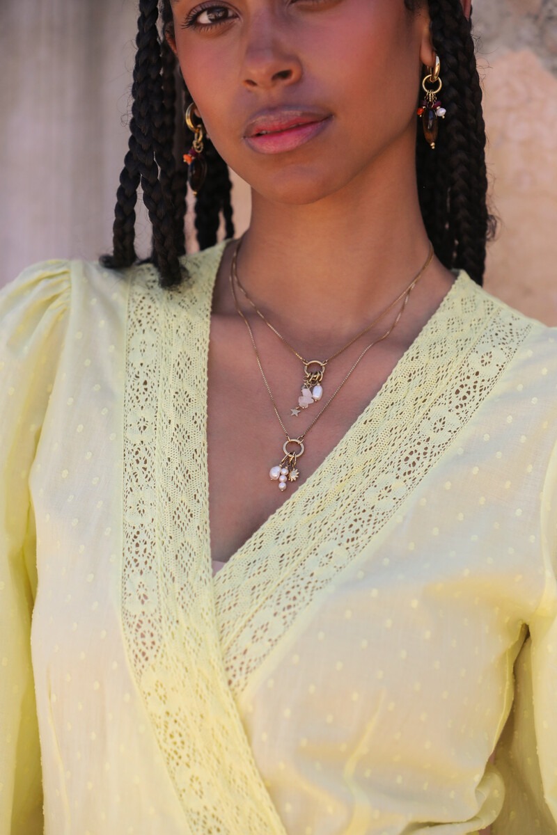 Sunrocks necklace with star and natural pearl | My Jewellery