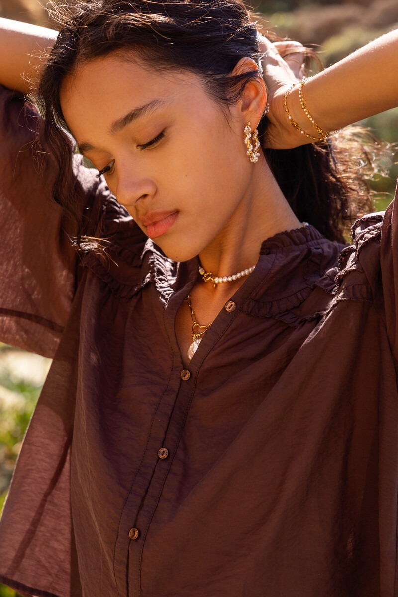 Statement-Ohrringe mit Kunstperlen im Swirl-Design