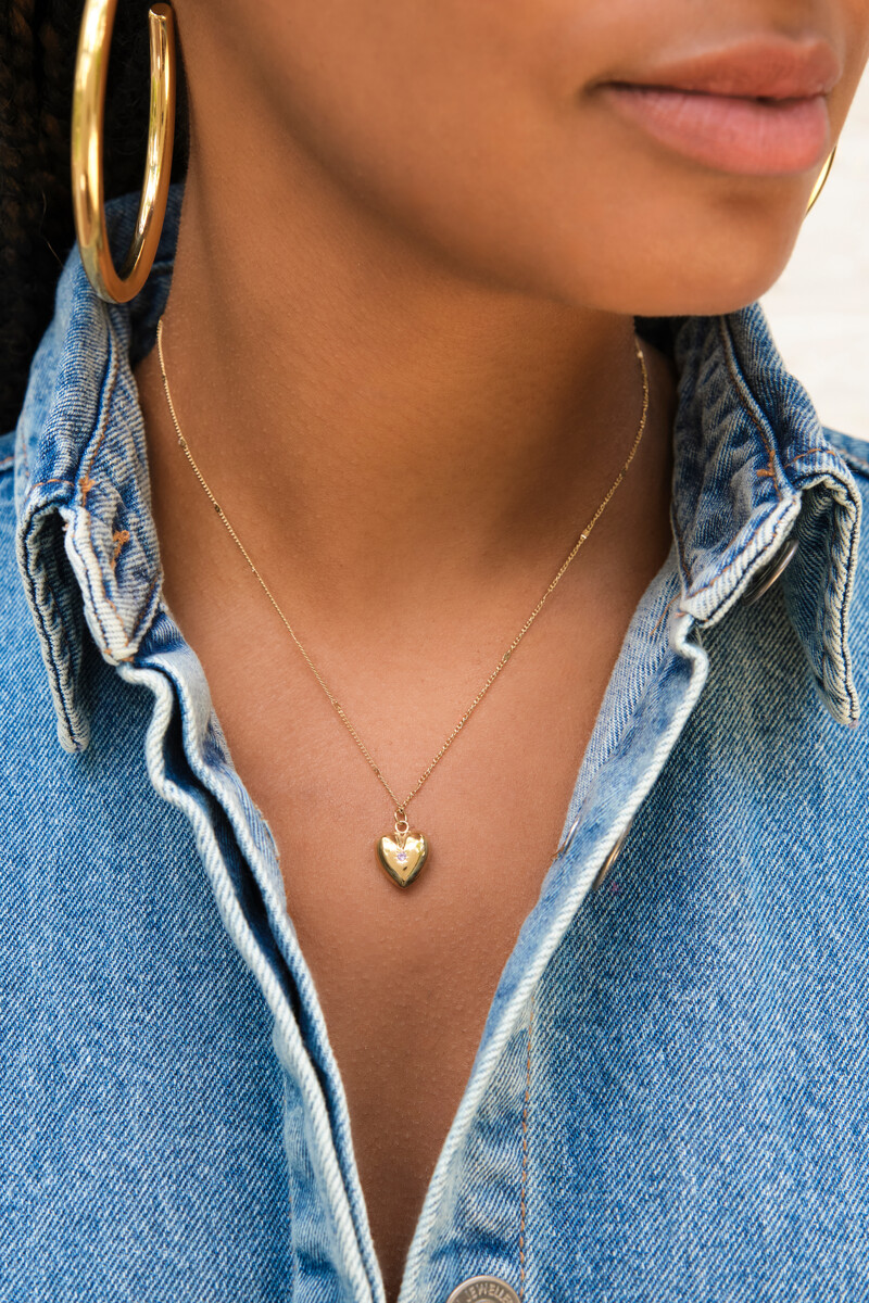 Necklace with heart and birthstone | My Jewellery