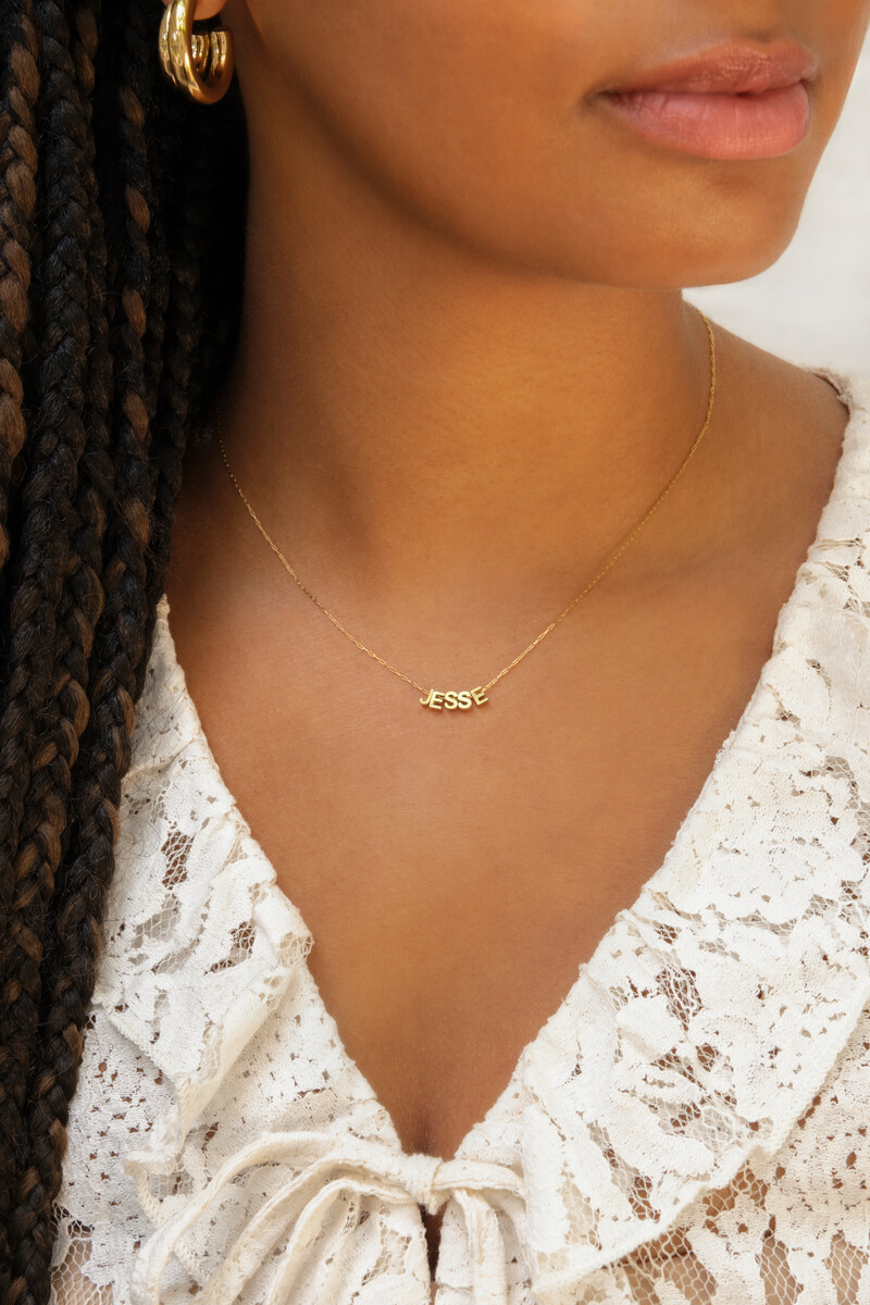 Engraved short necklace with initials | My Jewellery