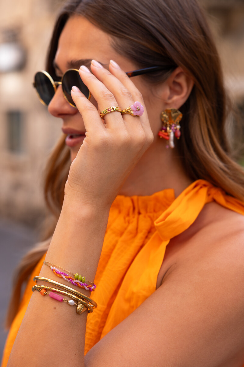Ciao ring with hand-painted flowers | My Jewellery