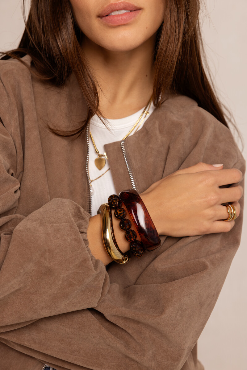 Brown resin bangle | My Jewellery