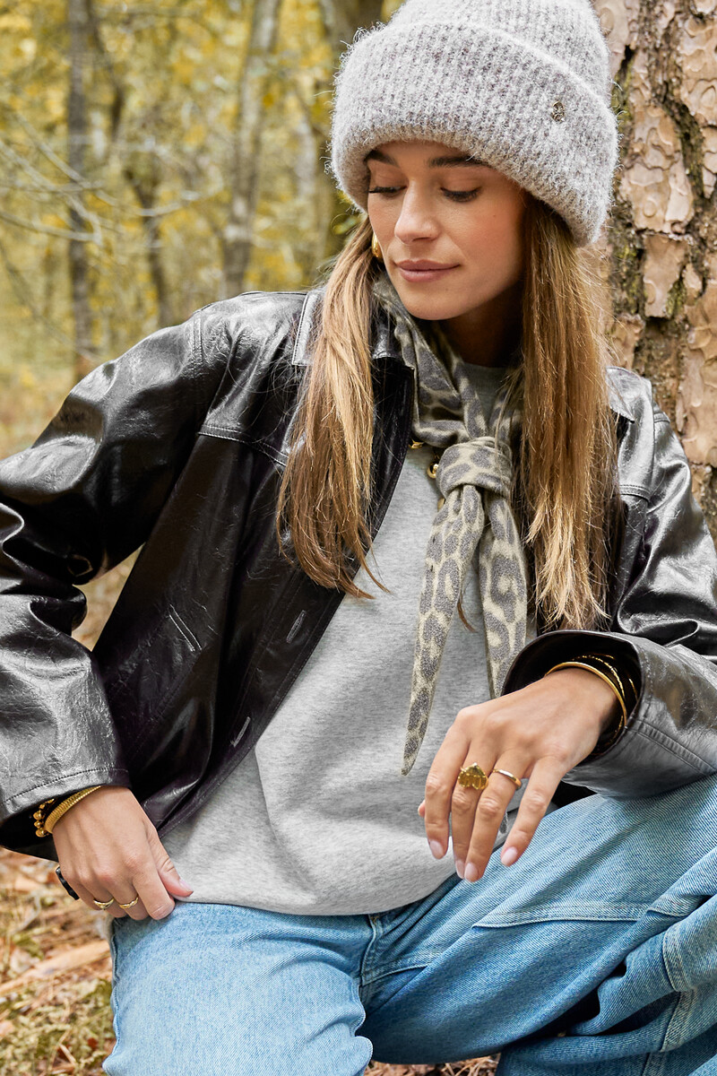 Taupe knitted beanie | My Jewellery