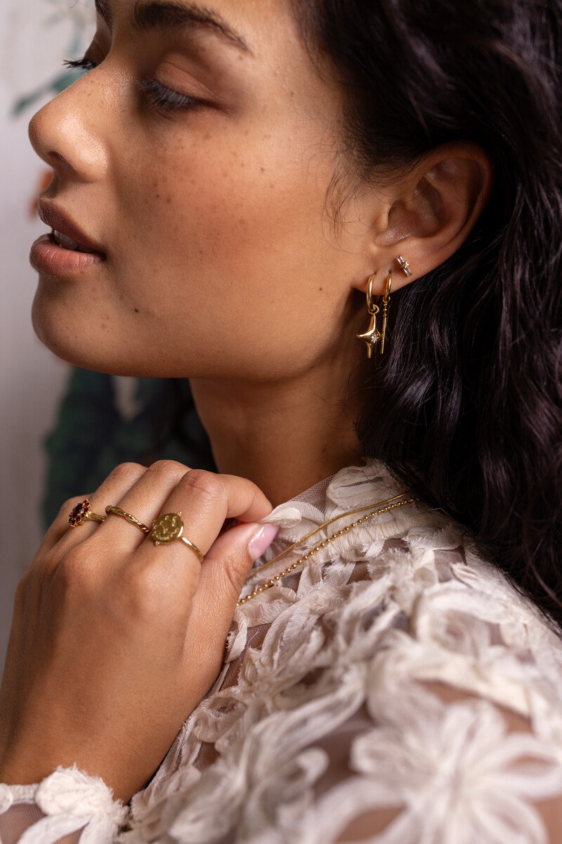 Mystic hoop earrings with North Star  | My Jewellery