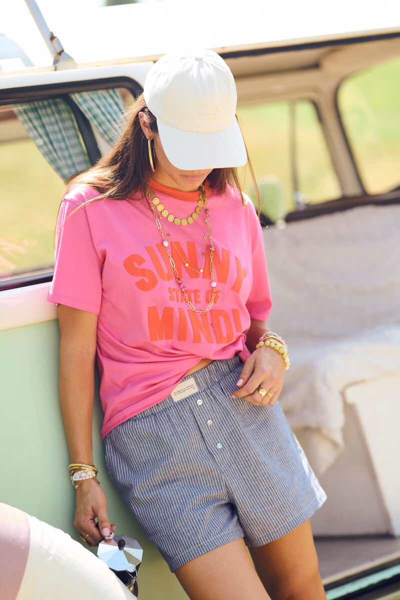 Pink T-shirt "Sunny state of mind" | My Jewellery
