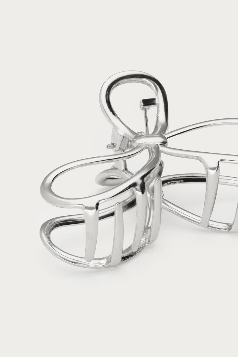 Silver-coloured bow hair clip | My Jewellery