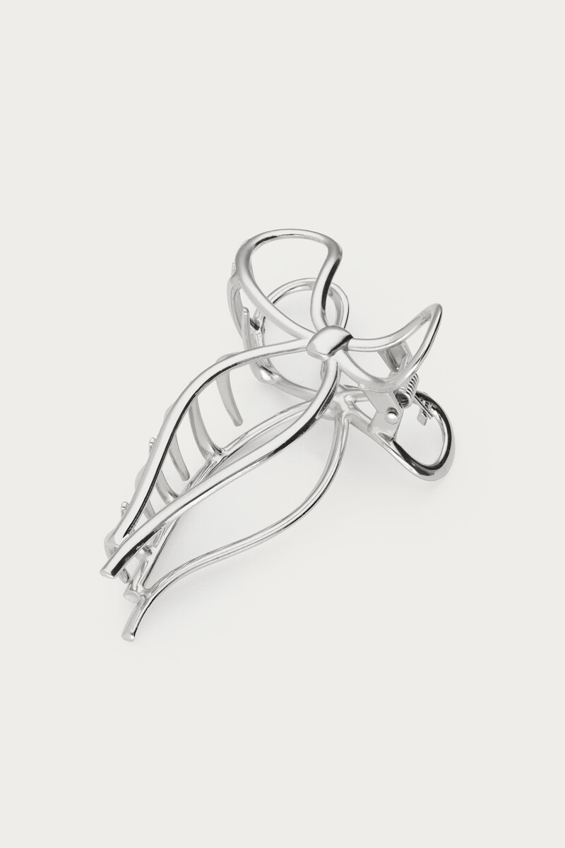Silver-coloured bow hair clip | My Jewellery