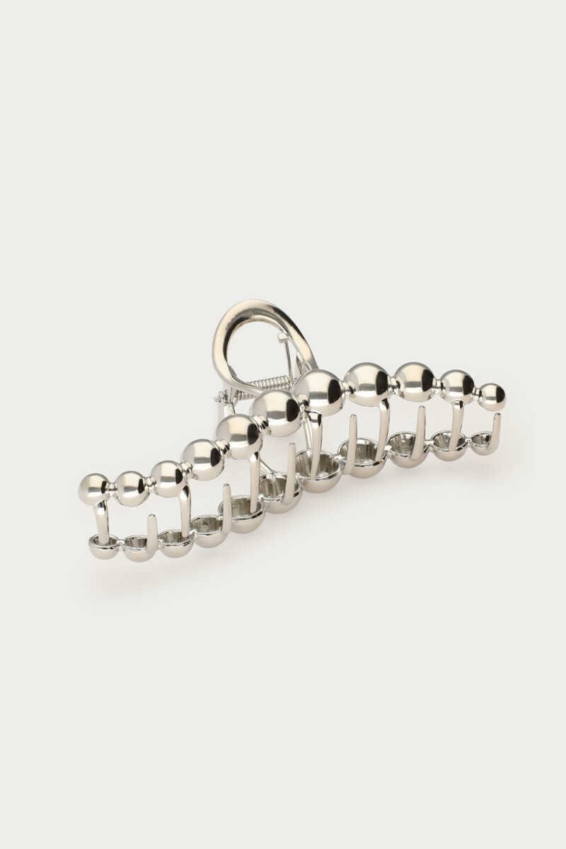 Silver polka dot hair clip | My Jewellery