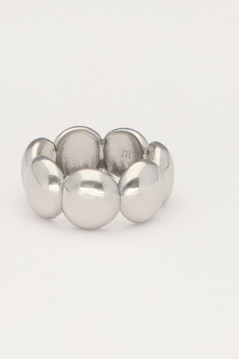 Silver-coloured scarf charm with bubble | My Jewellery