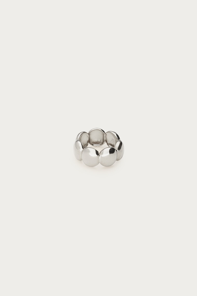 Silver-coloured scarf charm with bubble | My Jewellery