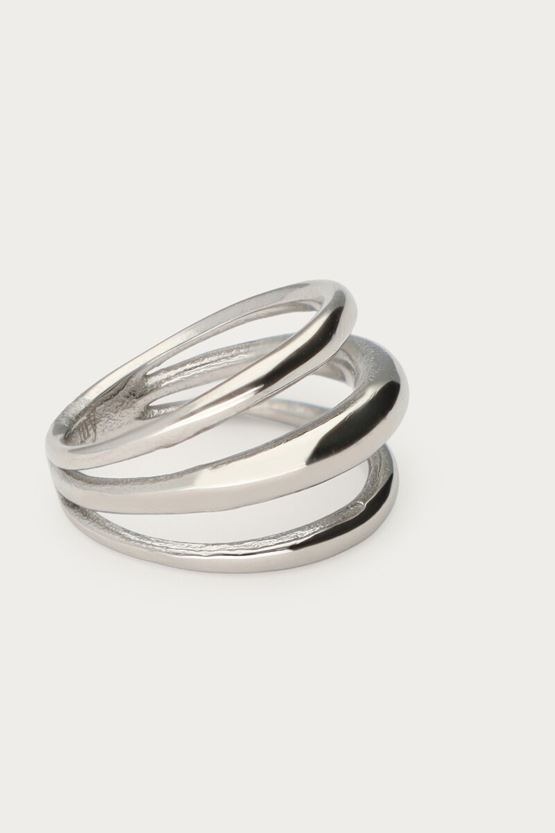Silver-coloured scarf charm with rows | My Jewellery