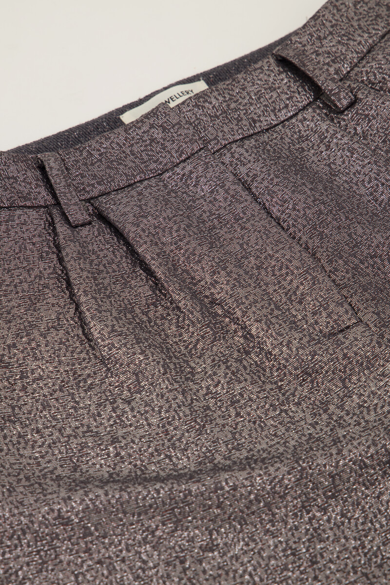 Silver wide leg trousers with lurex | My Jewellery