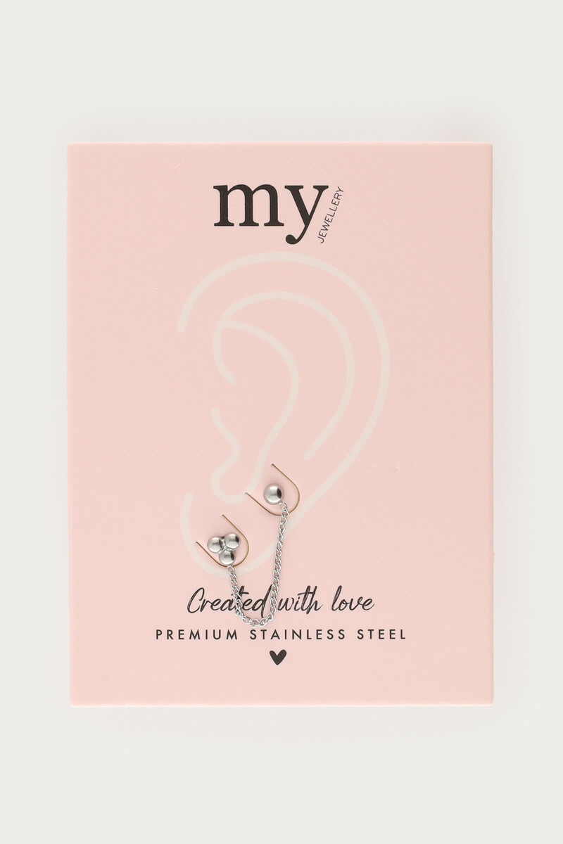 Single stud dots with chain | My Jewellery