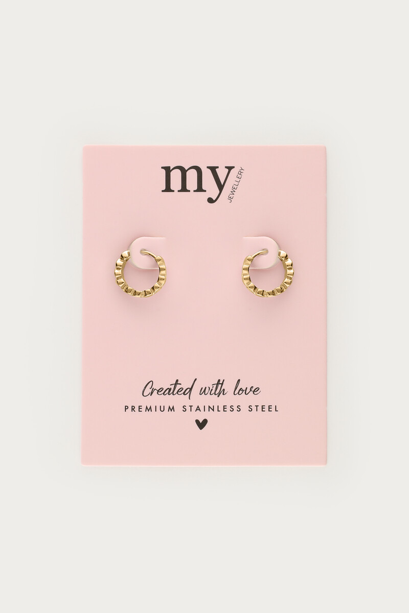 Small hoop earrings with hearts | My Jewellery