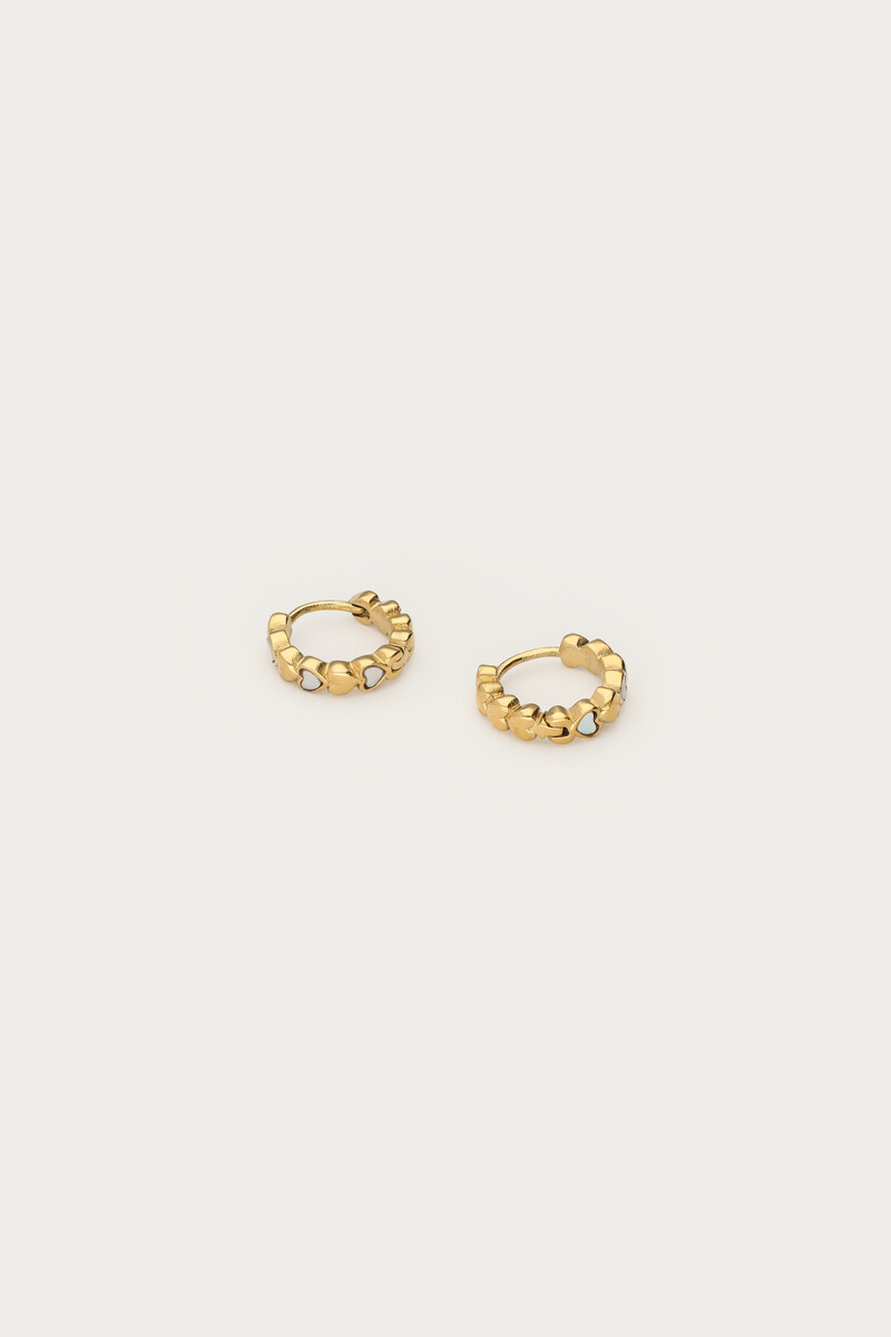 Small hoop earrings with hearts | My Jewellery
