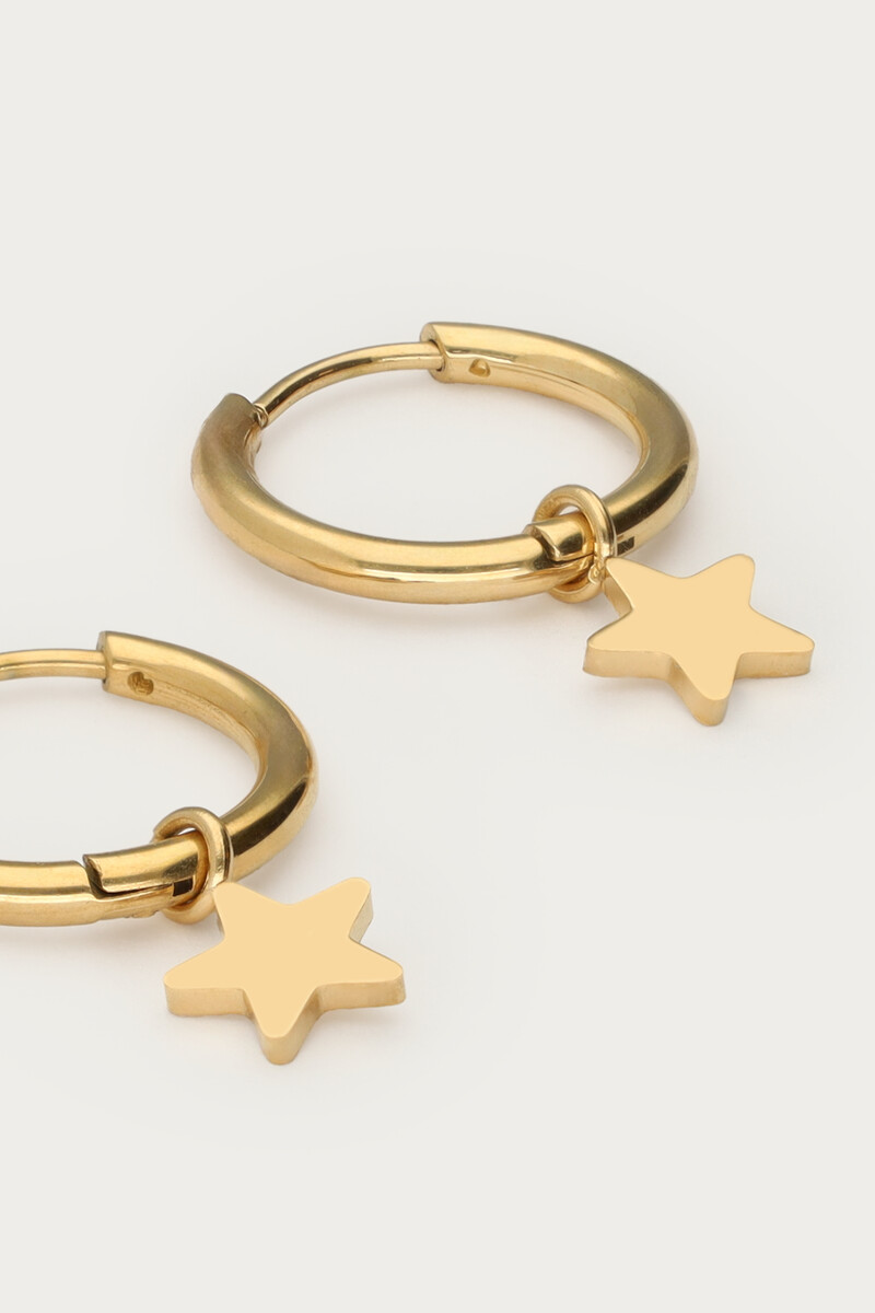 Small hoop earrings with star charm | My Jewellery