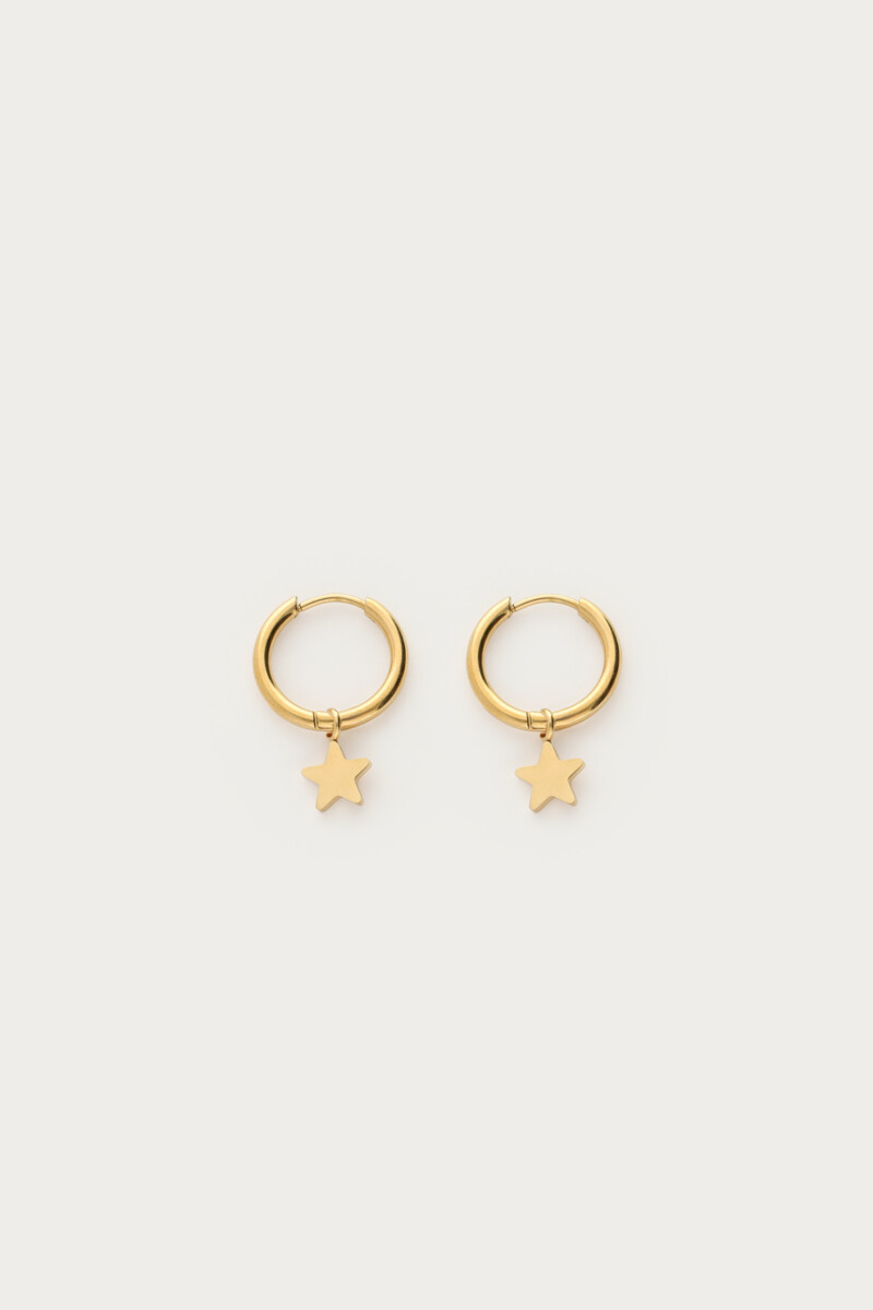 Small hoop earrings with star charm | My Jewellery