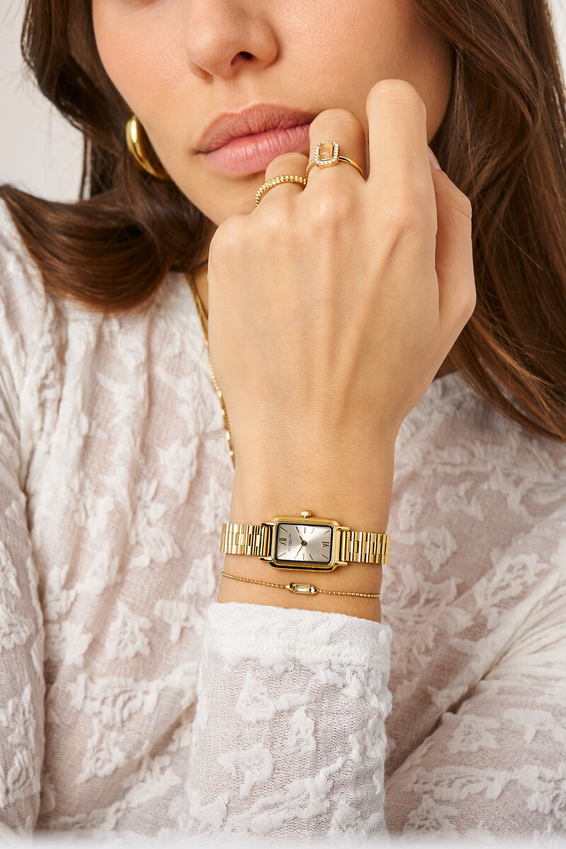 Square watch with beige dial | My Jewellery