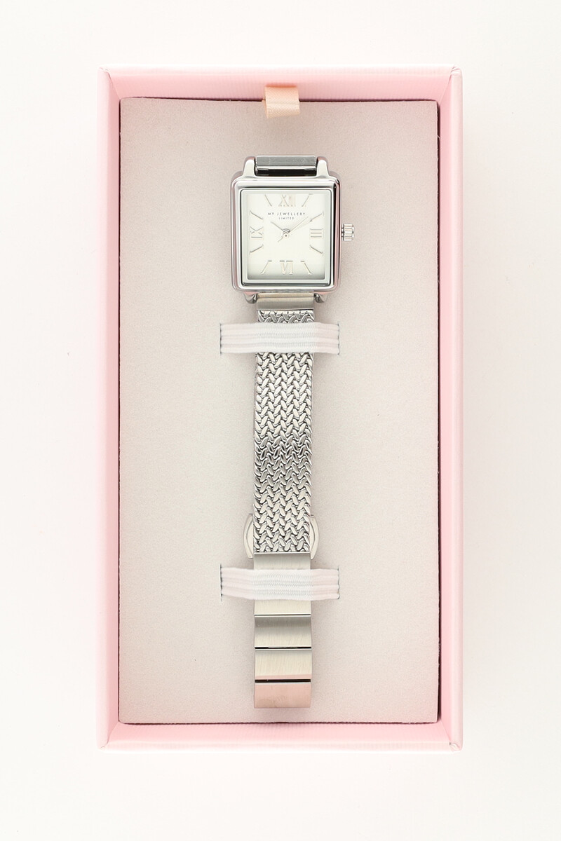 Square watch with braided chain strap | My Jewellery