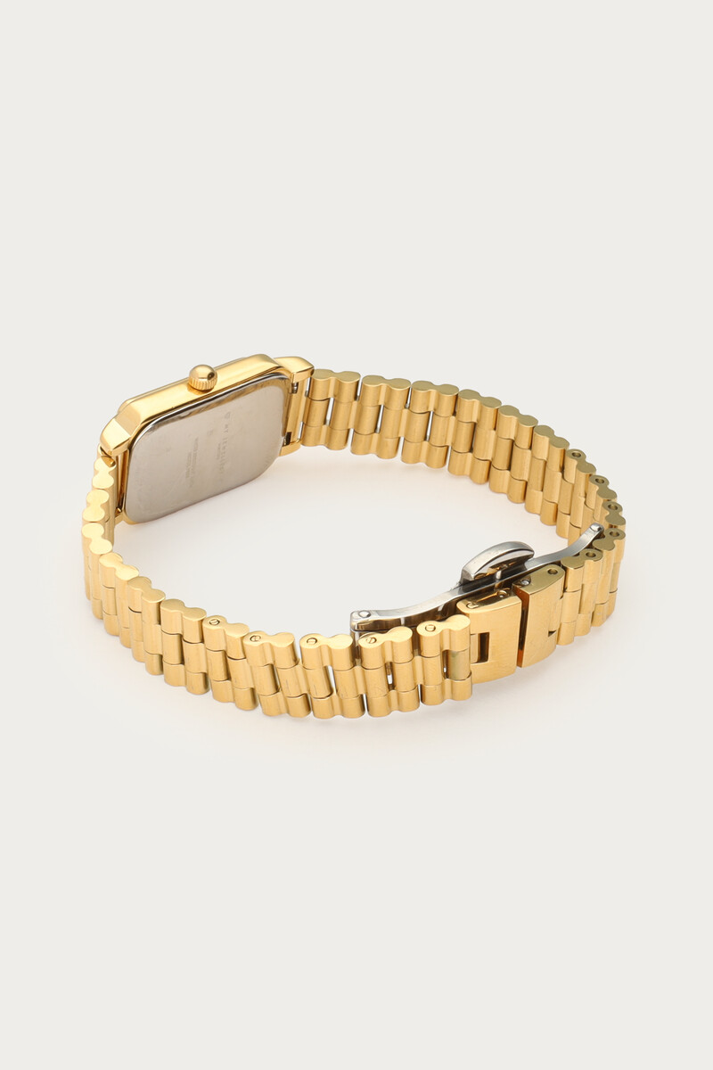 Square watch with light pink dial | My Jewellery