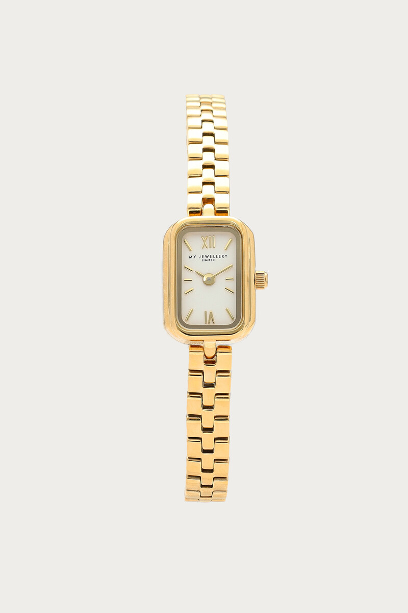 Square watch with mini chain links | My Jewellery
