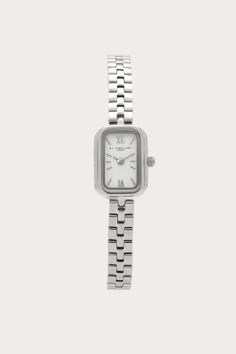 Eckige Uhr mit kleinen Gliedern