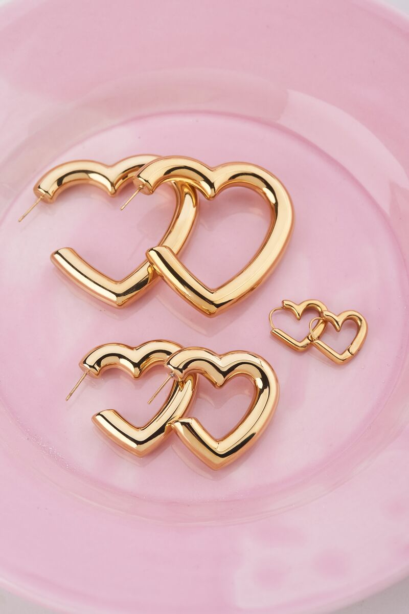 Statement earrings large heart | My Jewellery