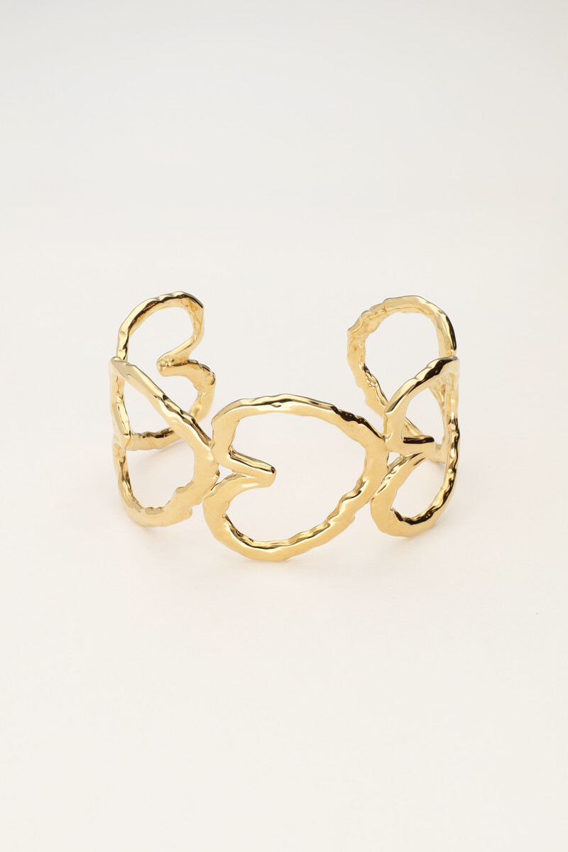 Statement bangle with open hearts | My Jewellery