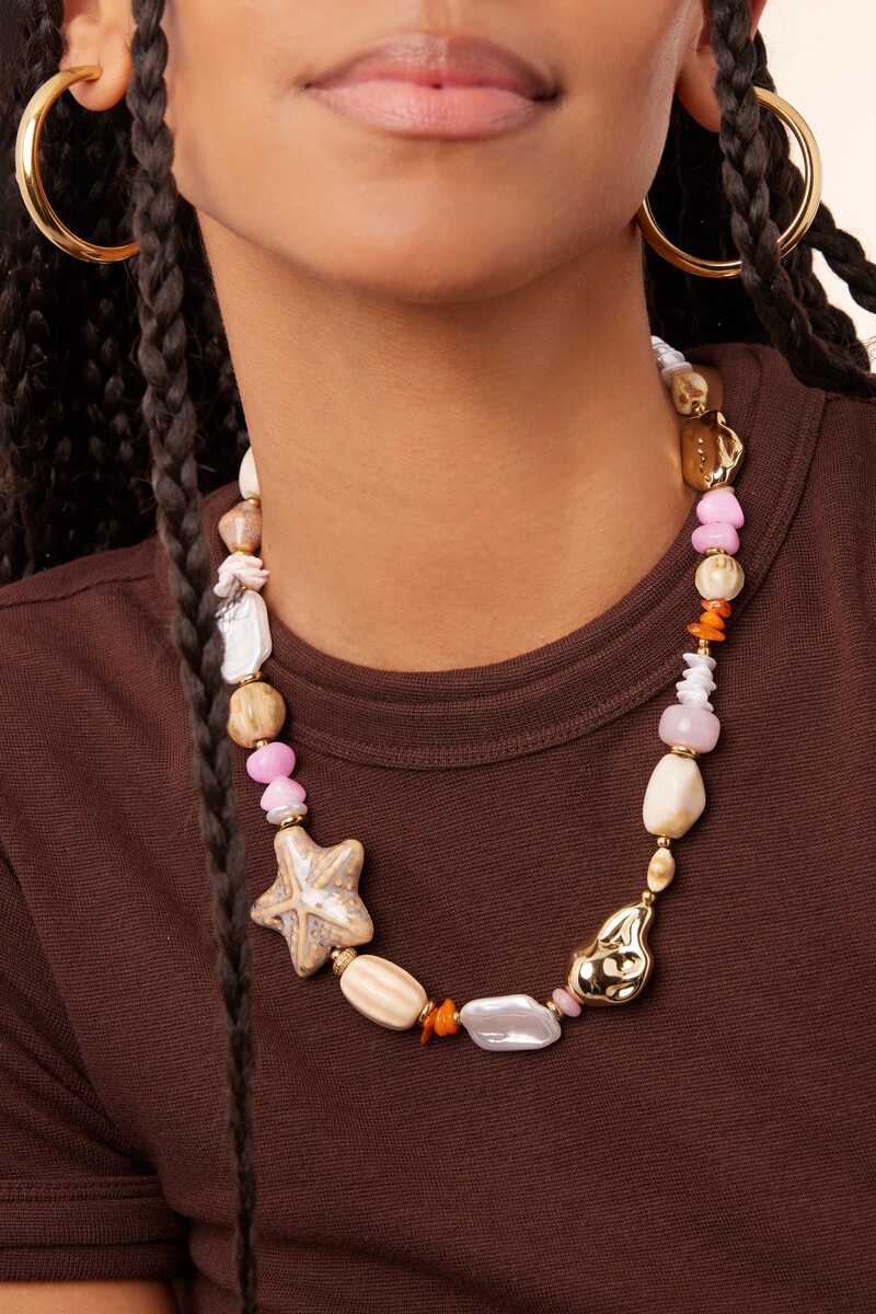 Statement beaded necklace with starfish | My Jewellery
