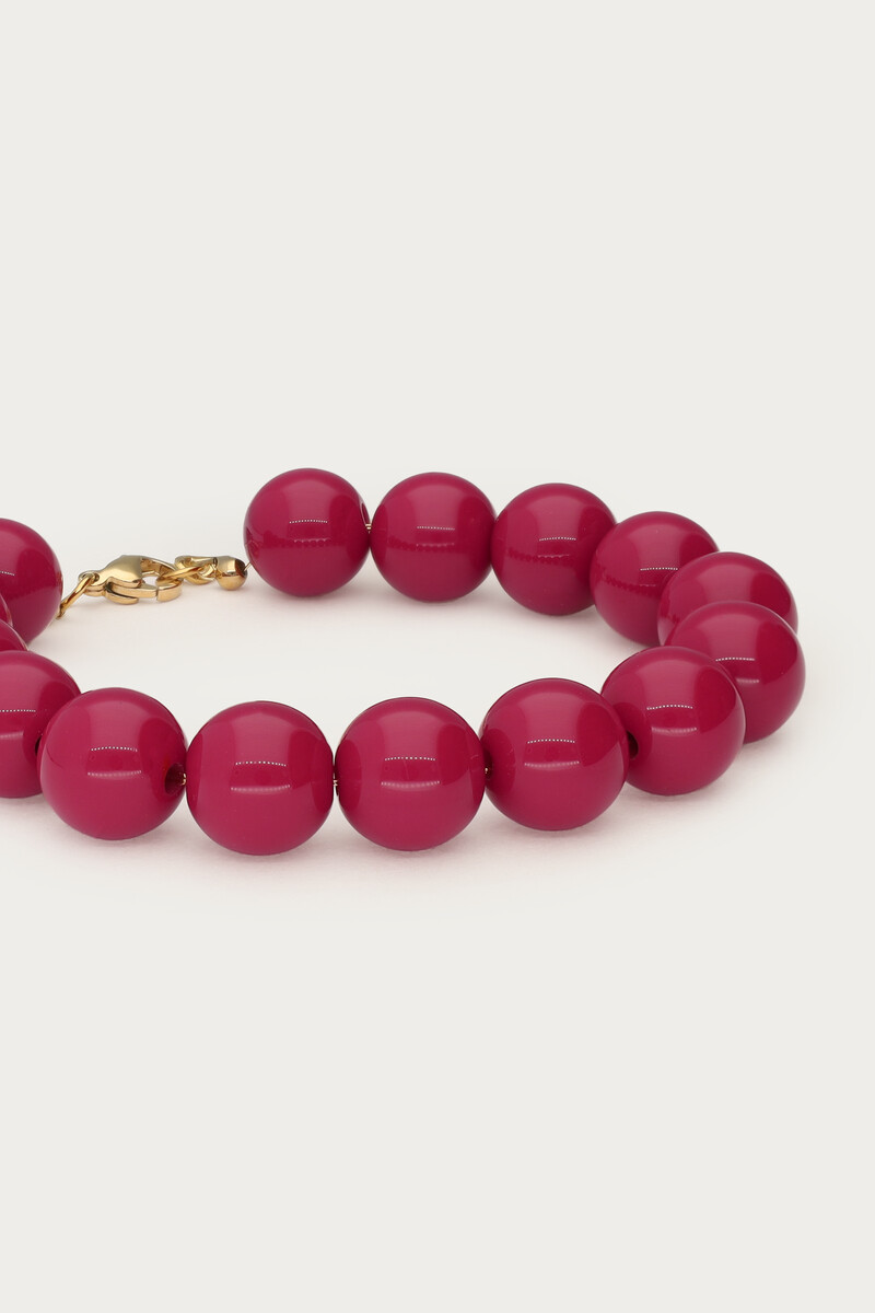 Statement bracelet with fuchsia beads | My Jewellery