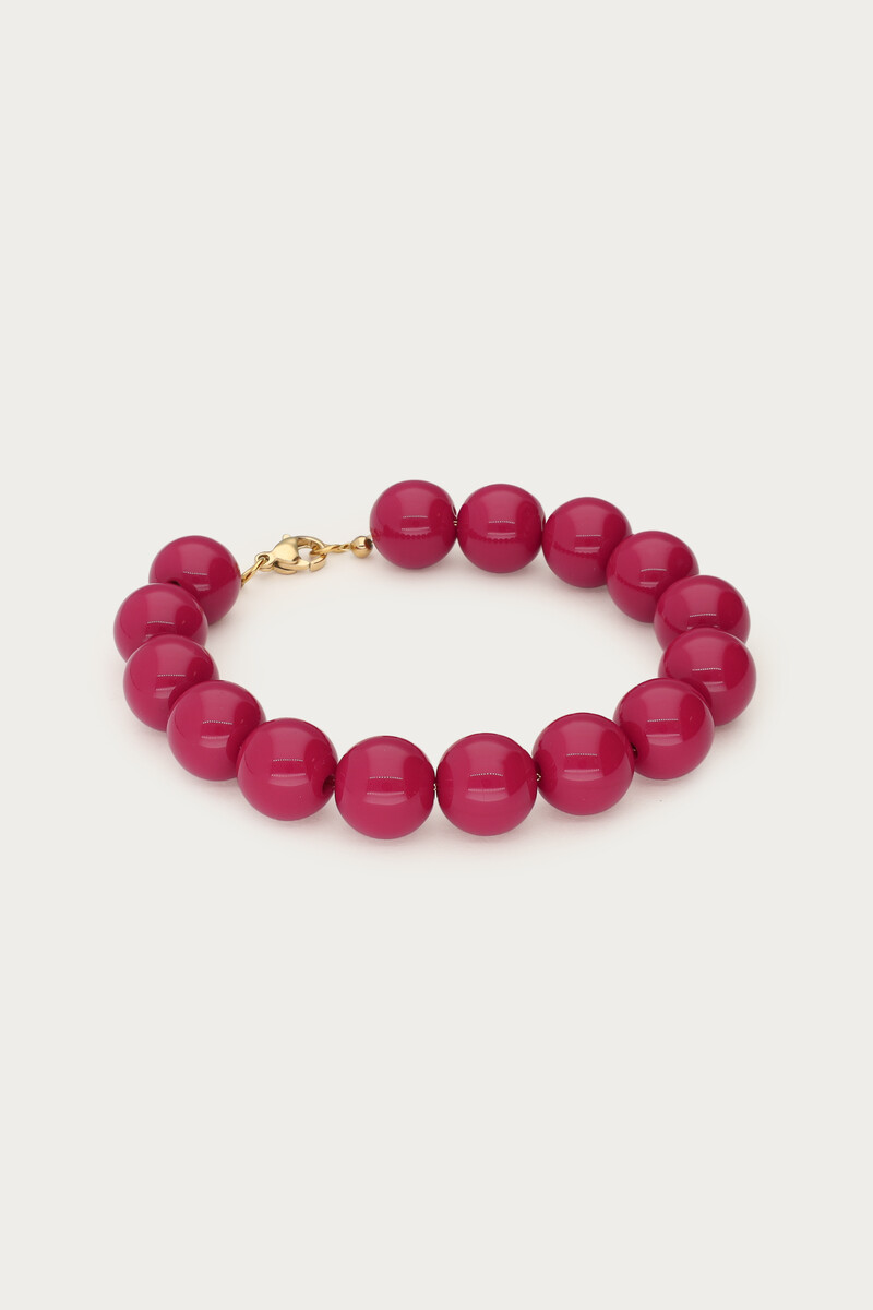 Statement bracelet with fuchsia beads | My Jewellery