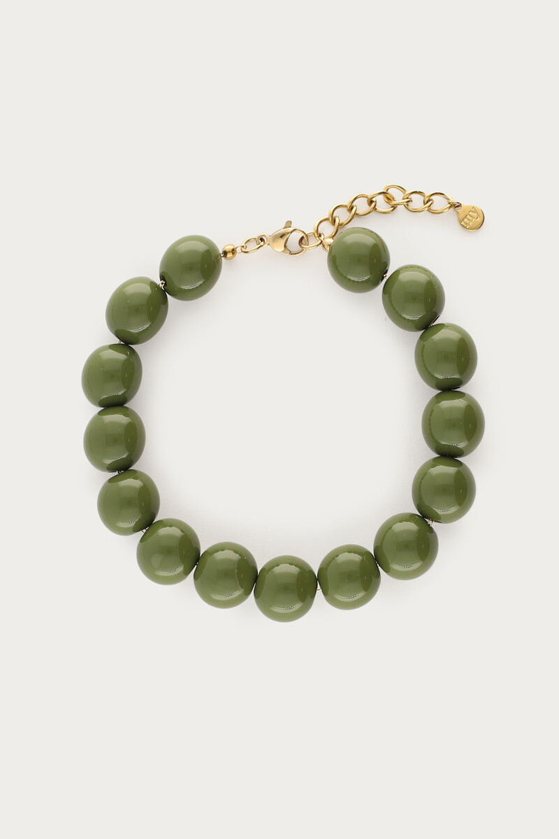 Statement bracelet with green beads | My Jewellery