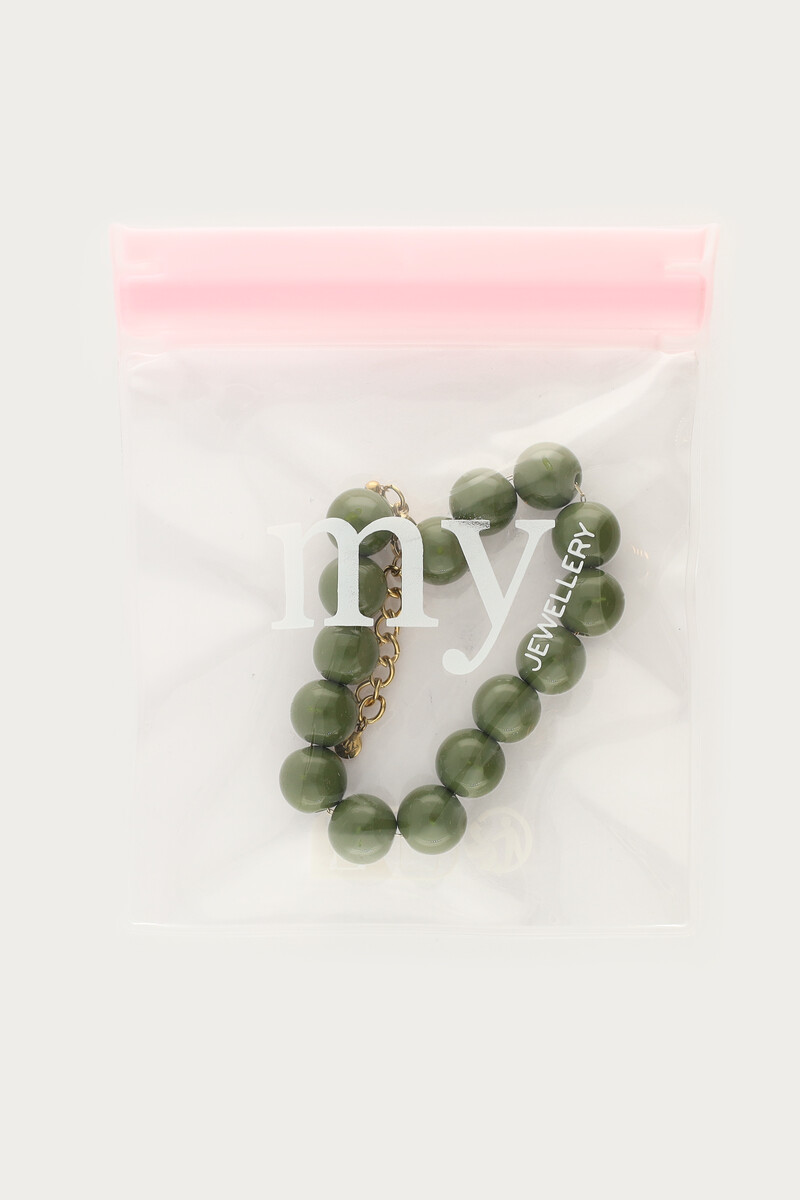Statement bracelet with green beads | My Jewellery