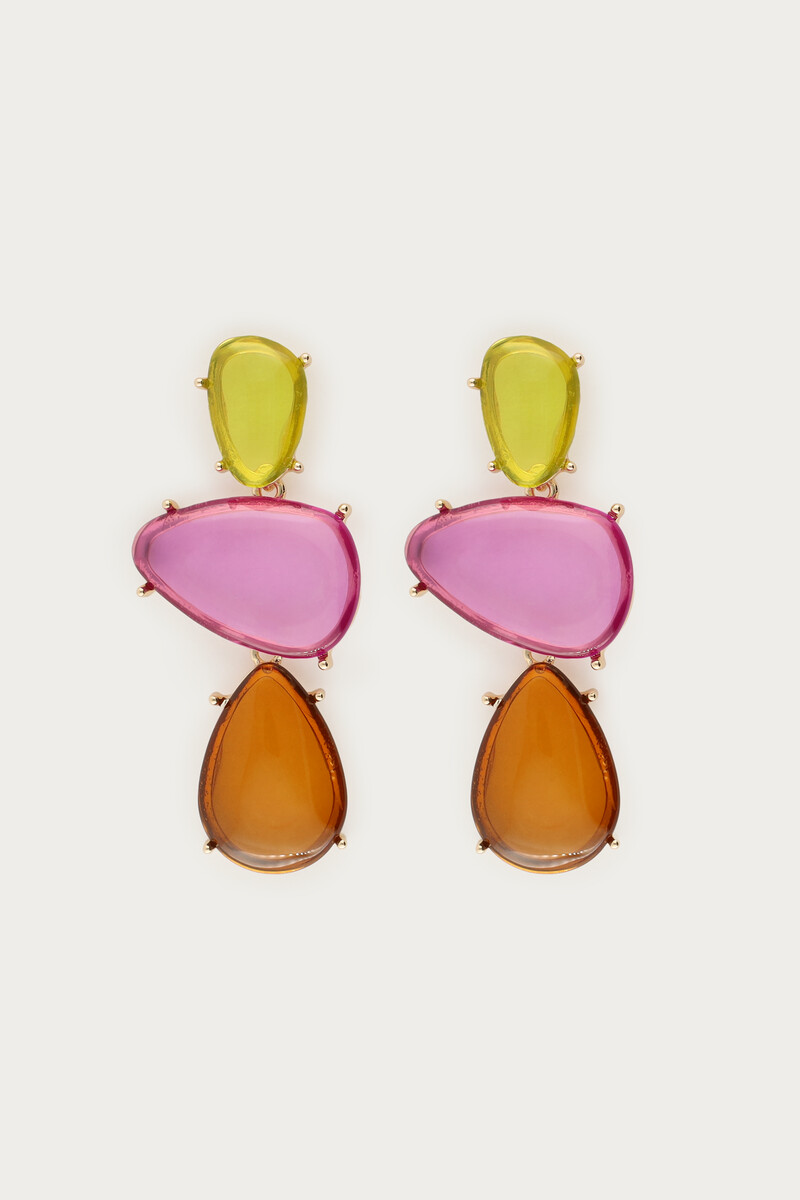Boucles d'oreilles maxi mauves
