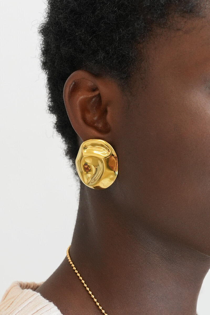 Statement earrings round button | My Jewellery